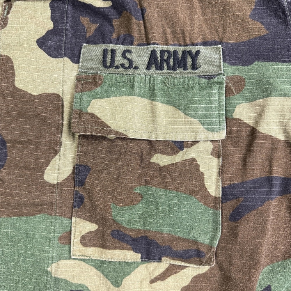 Vintage US Army Jacket Mens Medium Regular Woodland Camo Military‎ Coat 80s - Picture 5 of 11